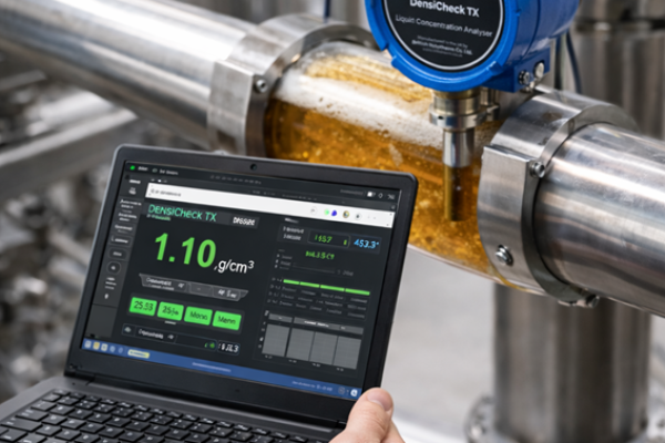 DensiCheck TX es una solución eficientes de cara a los costes para monitorear la concentración y densidad de líquidos en una amplia variedad de aplicaciones Marca British Rototherm Canongate